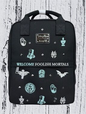 NWT Rare Disney Parks x Loungefly Haunted Mansion Canvas Backpack